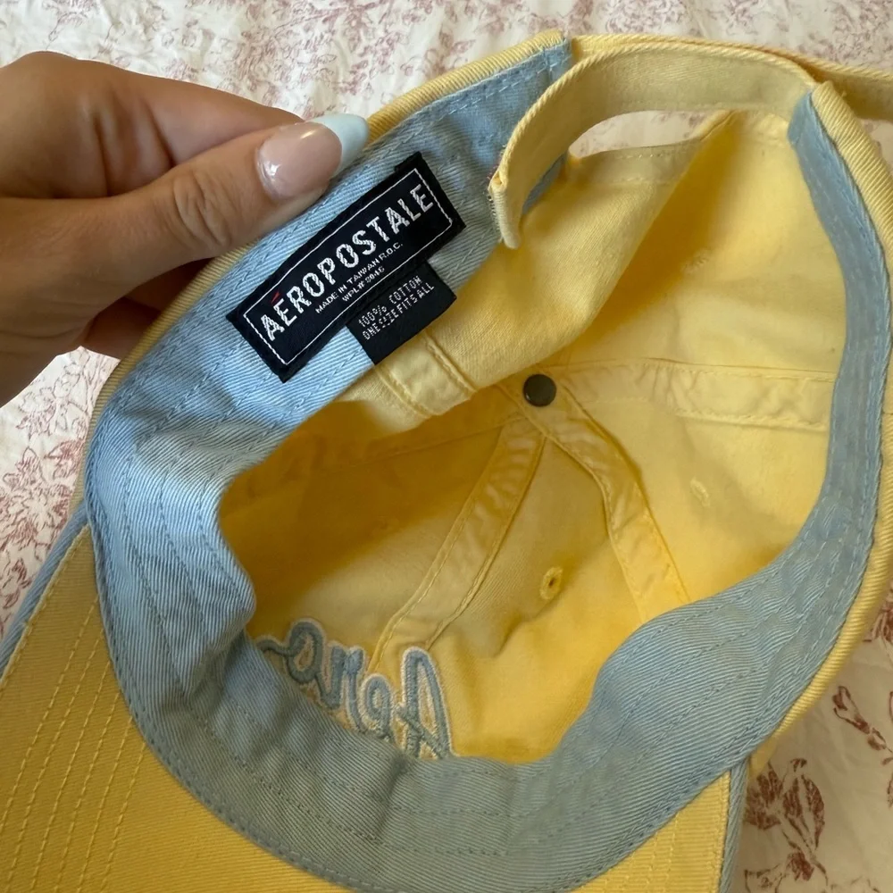 y2k Aero 87 Yellow Baseball Cap
